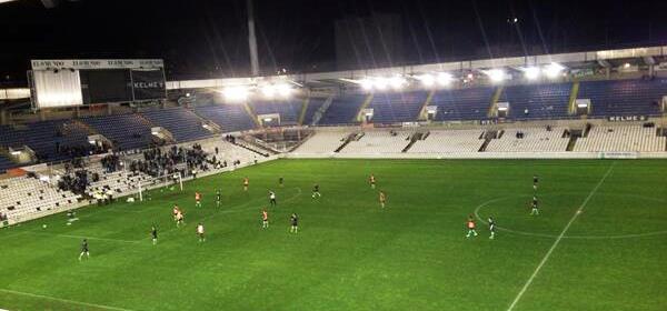 El Racing entrenando