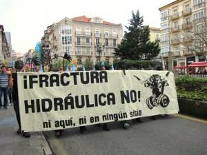 Manifestación contra el Fracking en Cantabria.