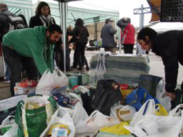 Recogida de alimentos de la campaña del año 2014.