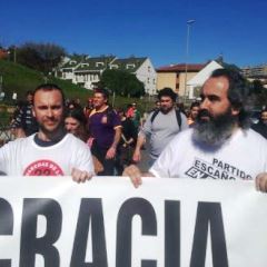 Manifestación en la pasada edición de las marchas por la dignidad en Cantabria