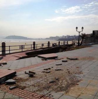 Daños causados en el Sardinero por el temporal de 2014