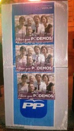 Carteles de podemos sobre PP