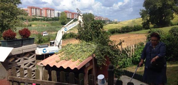 Obras de Copsesa junto a la finca de Amparo en la Vaguada de Las Llamas