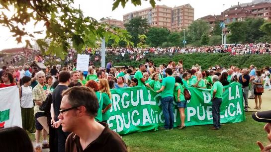 Activistas en defensa de la educación pública