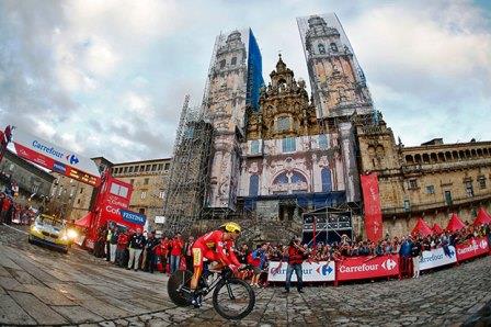 Llegada al Obradoiro, en Santiago