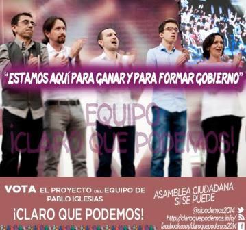 Pablo Iglesias y su equipo