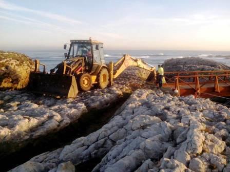 Las obras en la senda costera, ya paradas