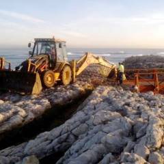 Las obras en la senda costera