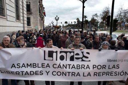 Participantes en la protesta