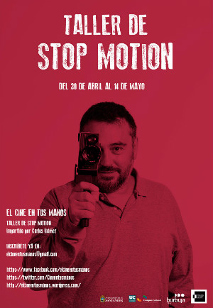 Cartel de presentación del taller de Stop Motion.