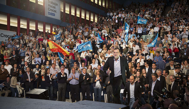 Mariano Rajoy en el mitin de Santander. Foto: Partido Popular. 