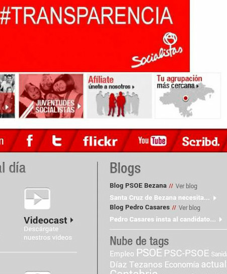 Web PSOE actualizada