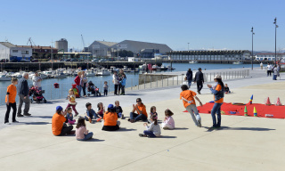 Grupo de niños en una actividad de tiempo libre la pasada Semana Santa en Santander.