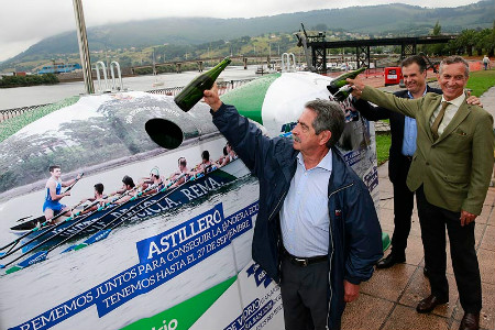Miguel Ángel Revilla, Francisco Ortz Uriarte y José Manuel Núñez-Lagos durante la presentación de esta iniciativa ecológica.