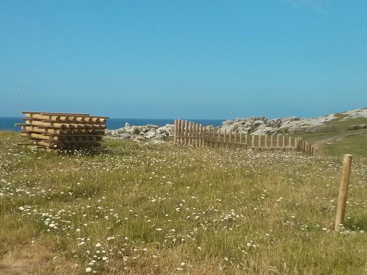 Plataformas de madera en la Senda Costera.