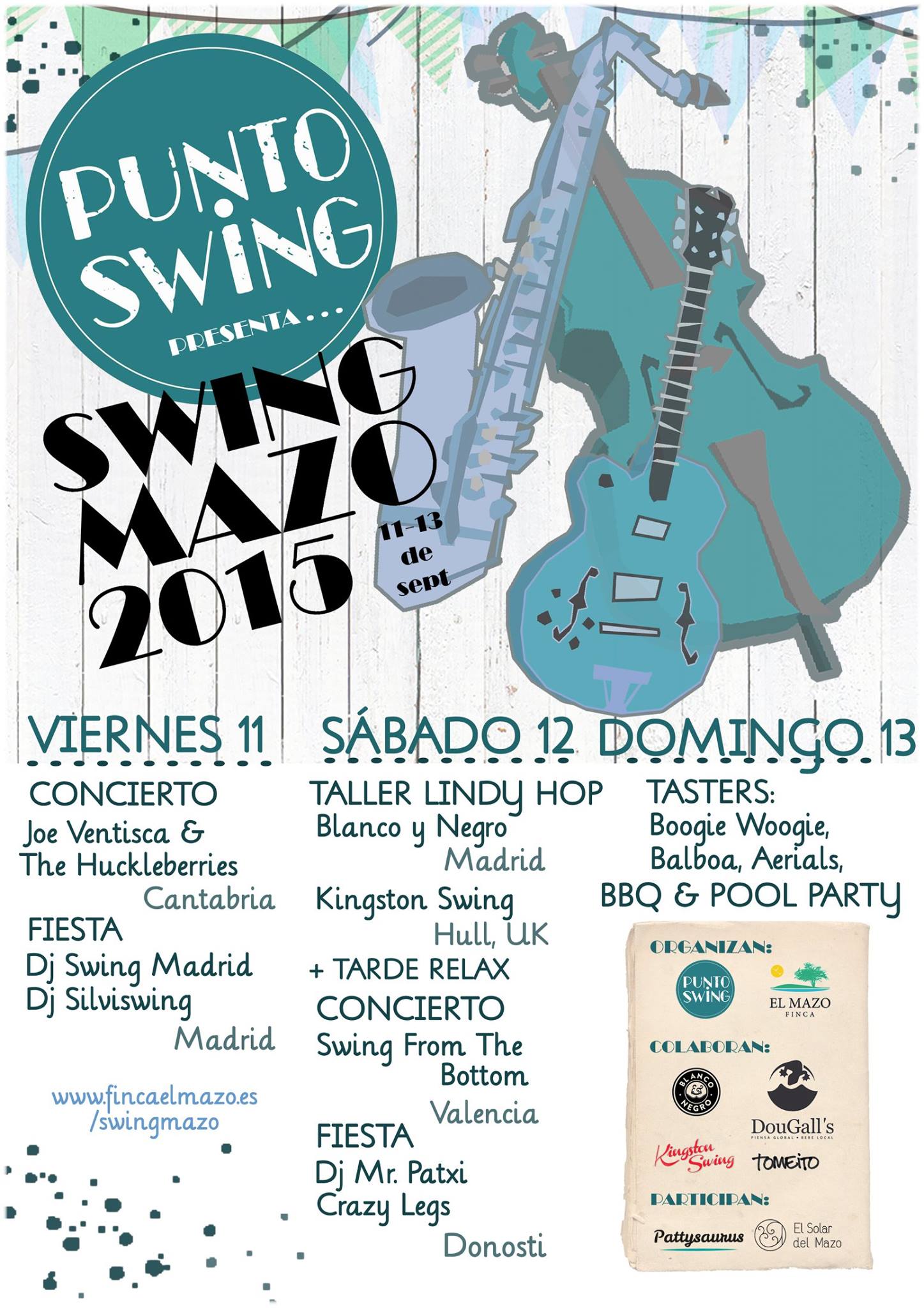 Cartel con la programación del Swingmazo 2015.