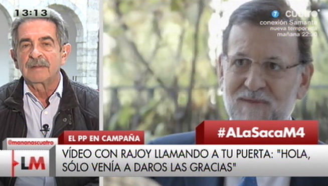 Revilla comentando un vídeo de Rajoy en una de sus intervenciones en Cuatro