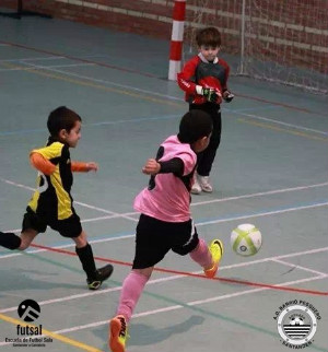 Los jugadores de Fútbol Sala de la Agrupación Deportiva del Barrio Pesquero.