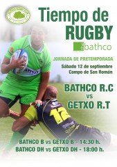 Cartel del amistoso entre Bathco y Getxo