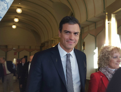 Pedro Sánchez, este miércoles en Santander.