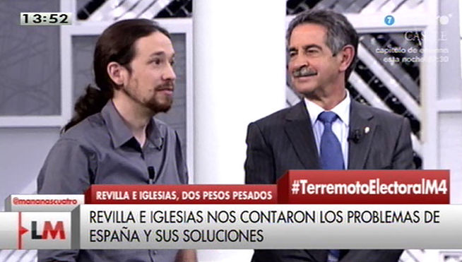 Pablo Iglesias y Revilla han coincidido varias veces en los platós