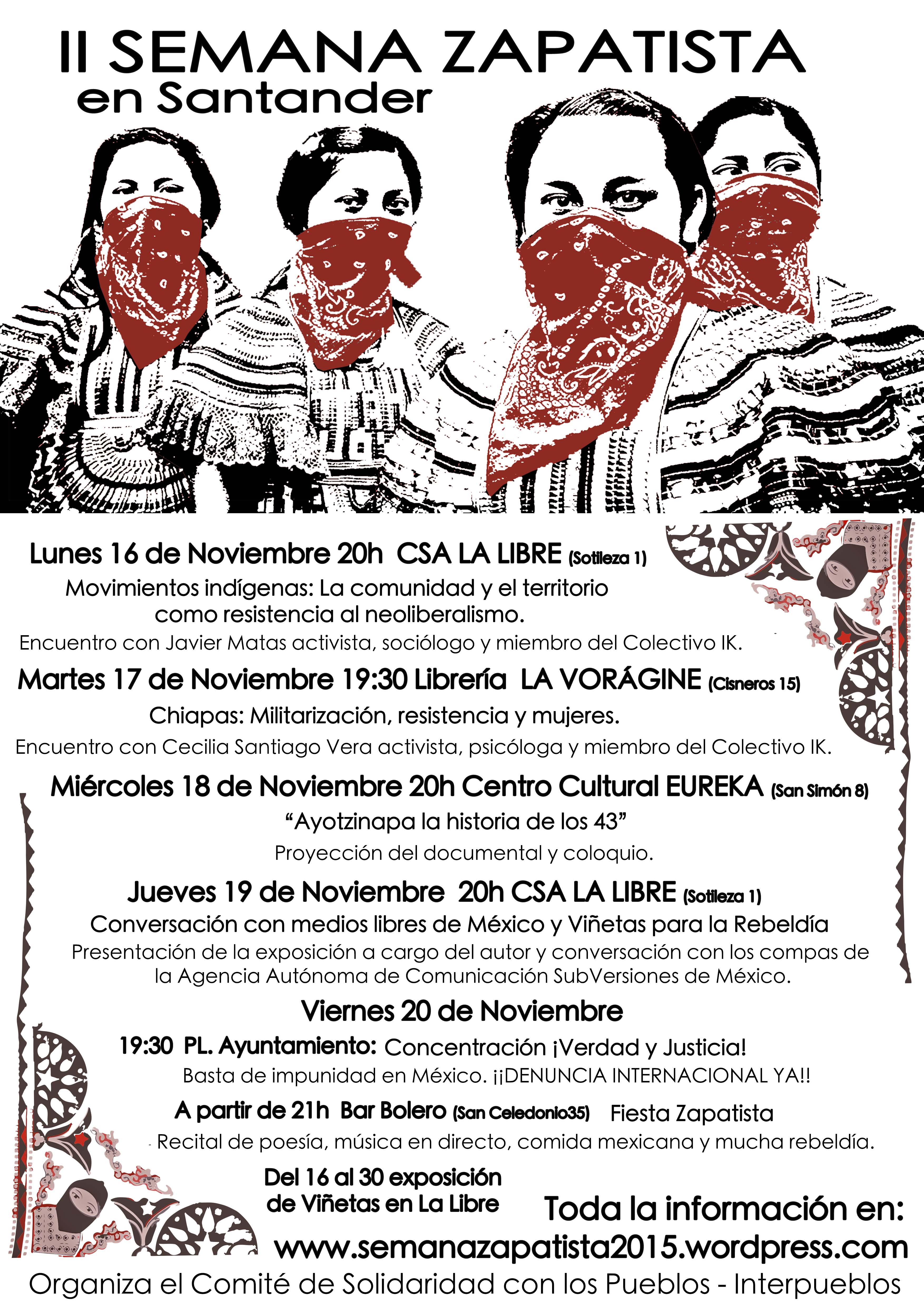 Actividades de la II Semana Zapatista