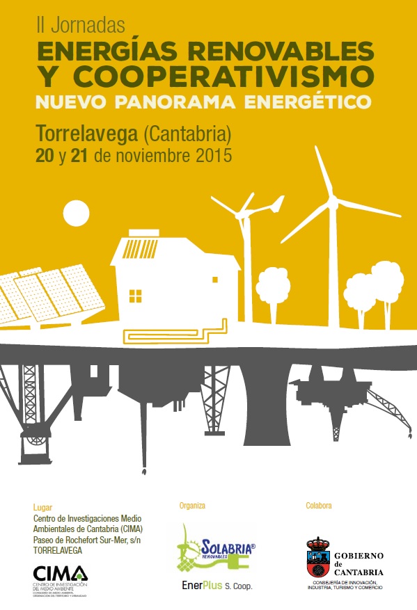 Estas serán las II Jornadas sobre energías renovables y cooperativismo.