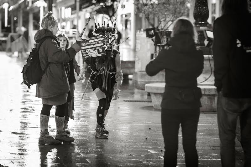 Grabación de una de las 'videocartas' desde Bilbao