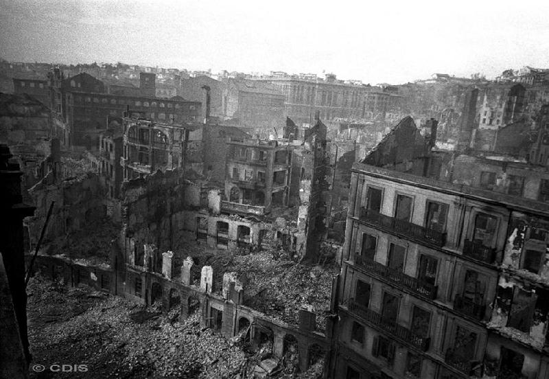 Edifcios afectados por el incendio de Santander