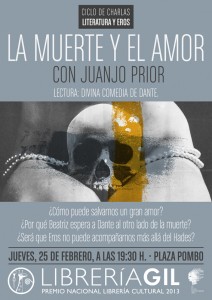 Cartel de presentación de la siguiente charla de Librería Gil.