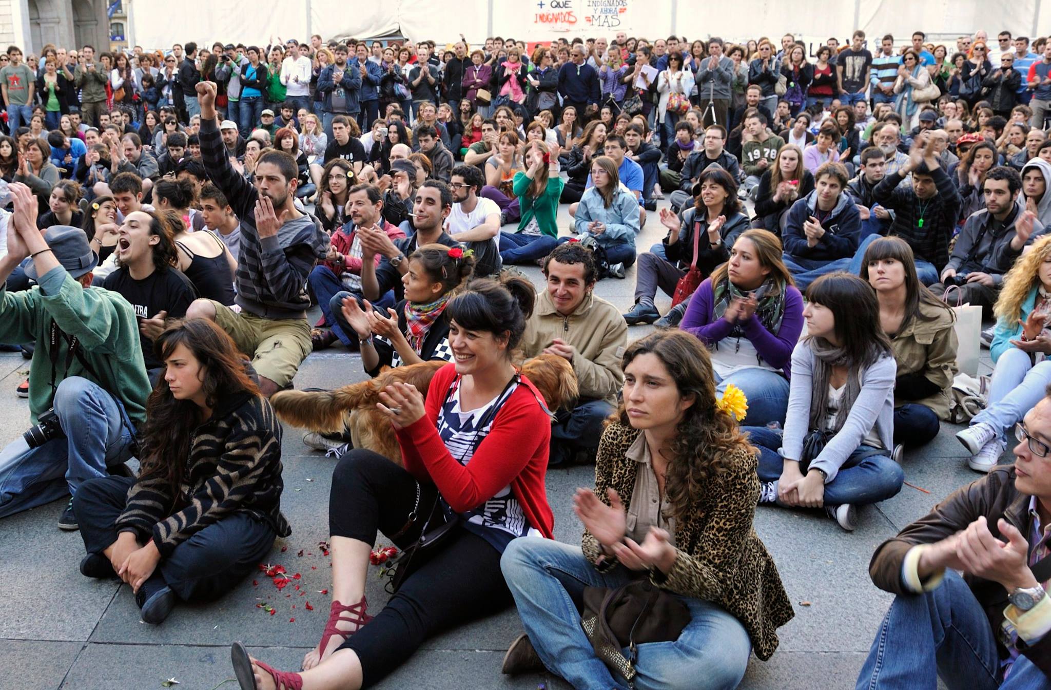 15M en Plaza Porticada de Santander , Cantabria Foto: Jose Segarra