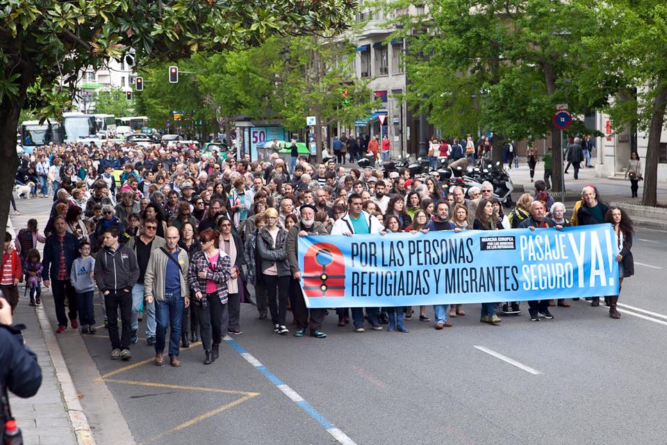 Manifestación de  apoyo a los refugiados