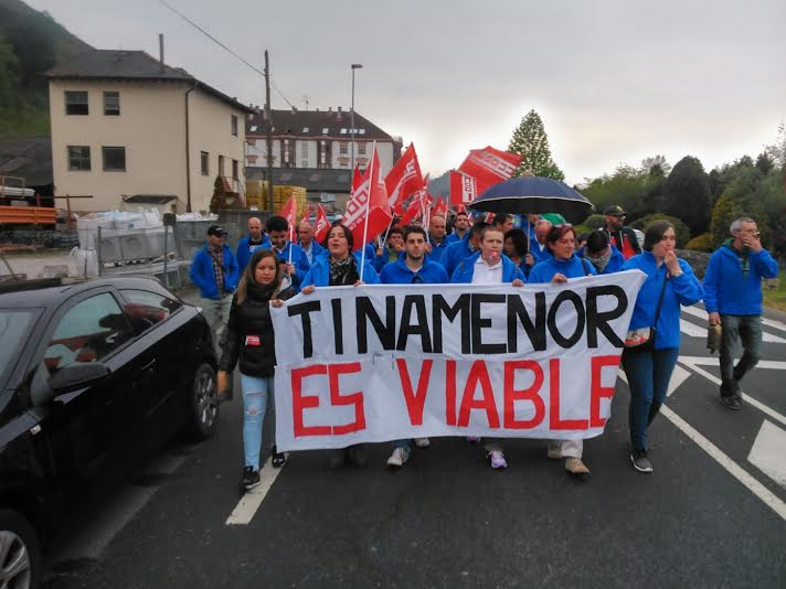 Los trabajadores de Tinamenor se manifestaron pidiendo la continuidad de la planta