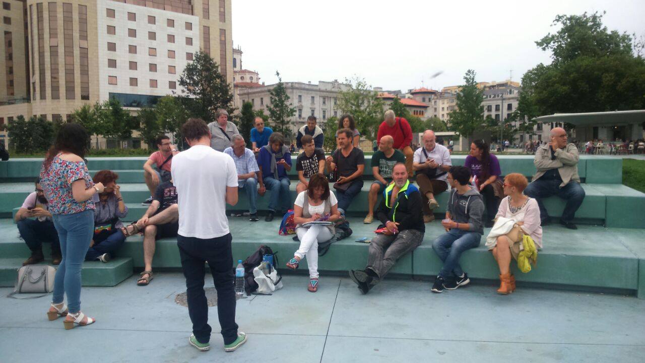 Podemos Santander retoma las asambleas en las calles. Foto: Podemos.