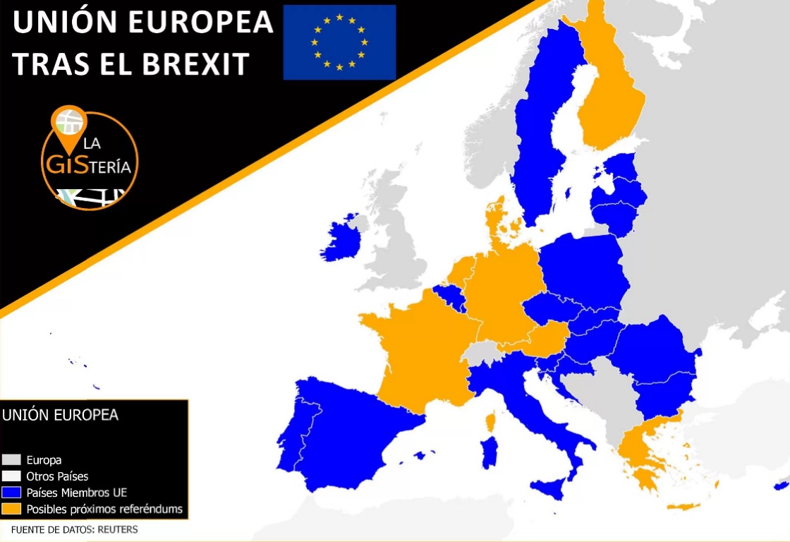 Esta es la Europa que queda tras el Bréxit.