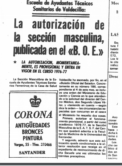 Recorte de prensa de la época