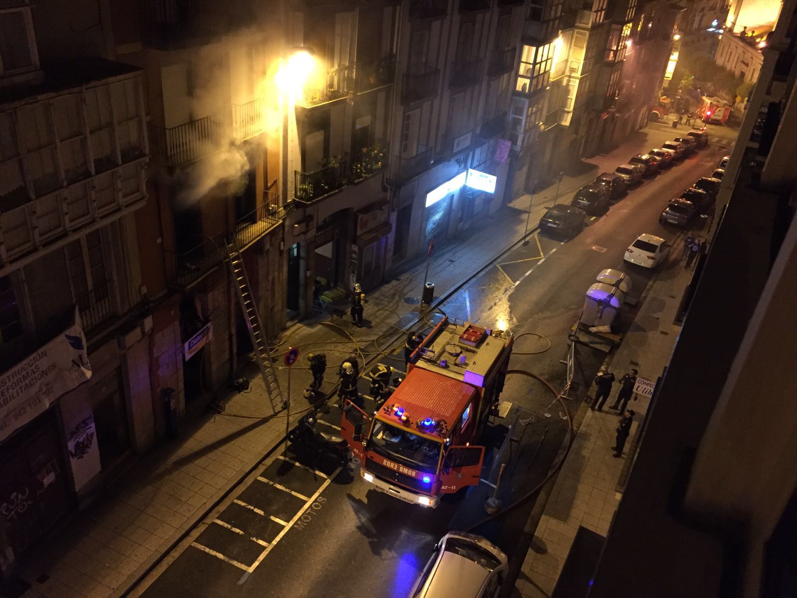 Incendio en la calle Cisneros