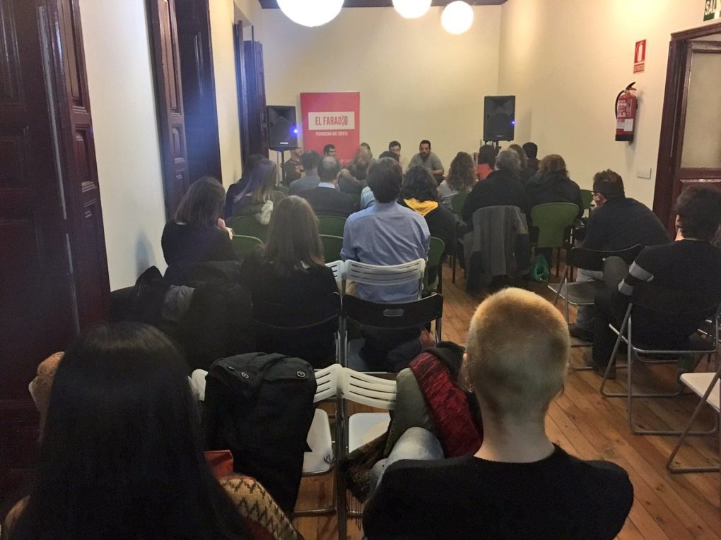 Acto con activistas madrileños en Traficantes de sueños