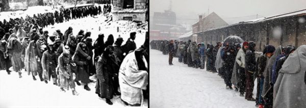 Y al viajero del tiempo se le congela la sangre cuando ve la misma estampa repetida 74 años antes. (1943-2017)