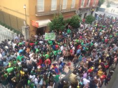 Manifestación la semana pasada frente al Gobierno