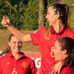 Athenea del Castillo marcó con la Selección española sub-19 en el Europeo