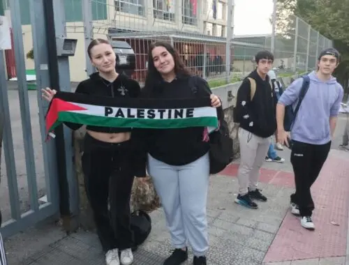 Estudiantes protestan por Gaza